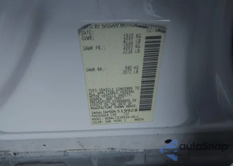 2013 Nissan Altima 2.5 Sv from USA, damaged, VIN 1N4AL3AP0DN519928